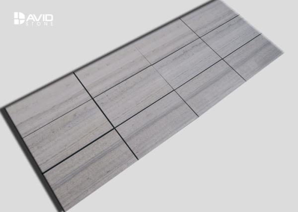 Cheap High Density Wood Grain Marble Stone Tile For Hotel / High End Villas Floor And Wall for sale
