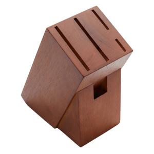 10cm Brown Walnut Knife Block Set Stainless Steel Food Grade Sharpness 1.4kg