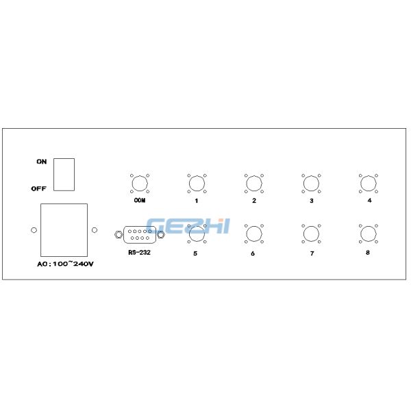 Fast Switching Desktop RS232 1x8 Optical Switch Equipment