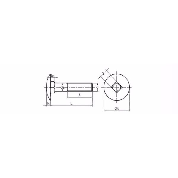 Yellow Round Head Square Neck Bolt For Industrial Fastening Connection