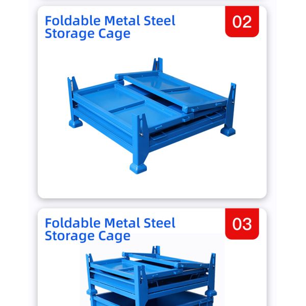 Rust Resistant Steel Storage Cage Foldable Lockable Door With Padlock Hasp