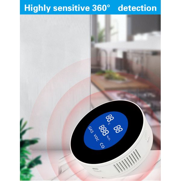 Home Alarm System Wi-Fi Tuya Led Digital Alarm Leak Detector Gas Sensor Gas Leak Detector