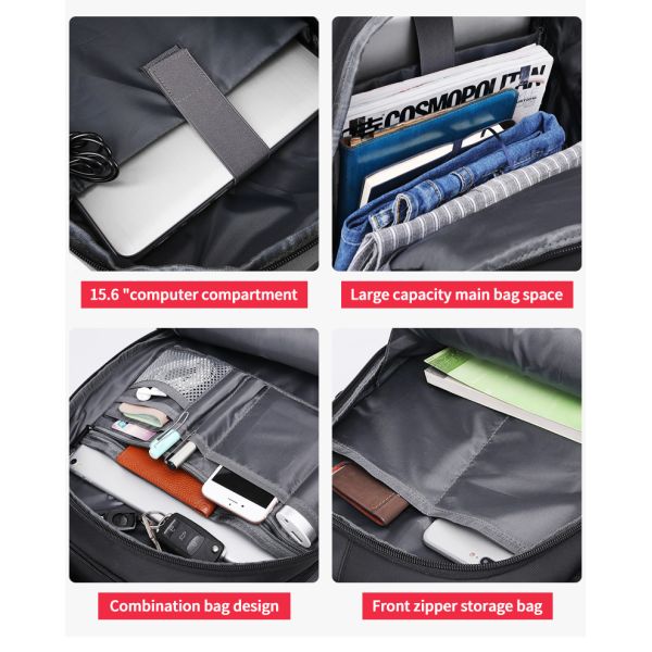 High quality products customized logo waterproof black Laptop Backpack men business Backpack