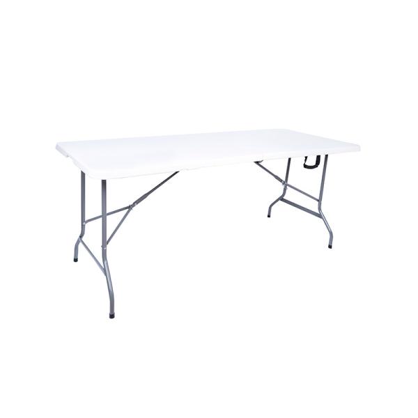 Cheap Elegent Plastic Folding Tables Rust Resistance Fold In Half Tabletop Panel for sale