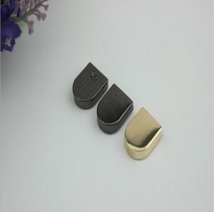 Best China manufacturer customized light gold square handbag metal cord end clip wholesale