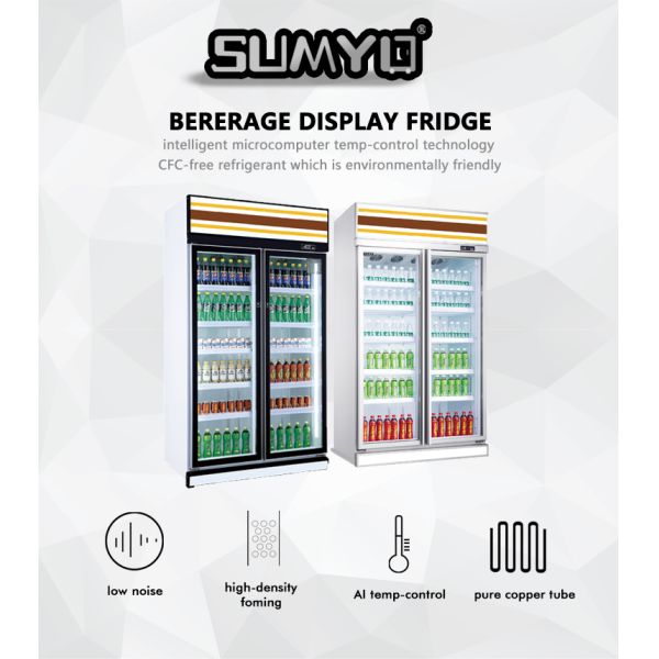 Commercial Refrigerator 3 Door Supermarket Display Chiller Machine Beverage Chiller Factory Price Beverage Chiller