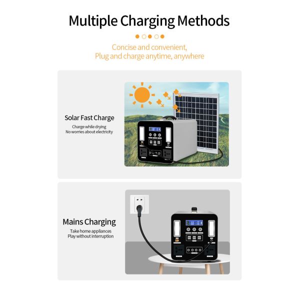 1000W solar energy system power station lifepo4 energy system storage portable power station 1000w for outdoor home