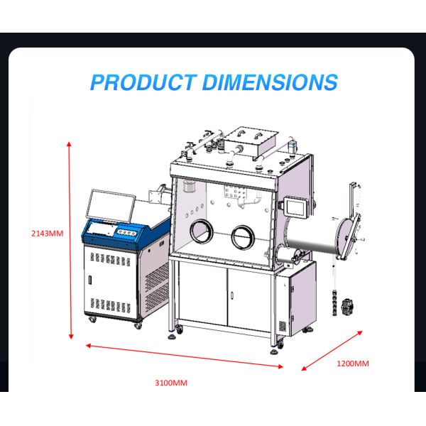 New Type of Fiber Optic Vacuum sealed Glove Box, Nitrogen Welding Machine, Sealing Welding Equipment Factory Price