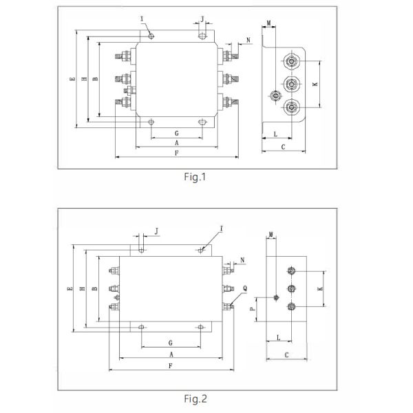 OEM ODM 380V 440V Noise Filter 3 Phase EMC Filter With Screw