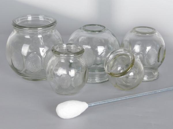 Cheap 5 Pieces Cupping Cups Set , Glass Cupping Kit High Temperature Resistant for sale