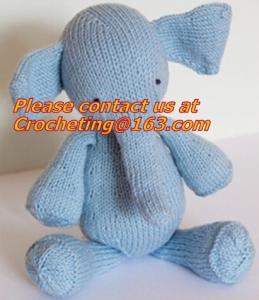 China Cute crochet baby toys, knitting crocheting, knit crochet elephant, cotton yarn custom toy on sale