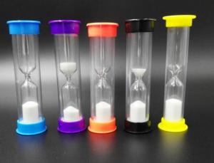 China Cheap Mini Style Plastic Tube Timer Sandglass 1Minute/3Minutes/5Minutes, For Kids Tooth Brushing Timer on sale