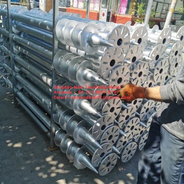 Agricultural Greenhouse 76MM Q235 Helical Soil Anchors
