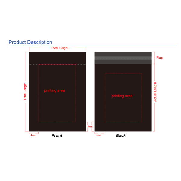 100% Biodegradable PBAT Cornstarch Mailer Bag Compostable Courier Bag Postage Satchel Poly Mailer Eco-Friendly Poly Mailers