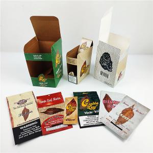 Best Custom Printed Logo Folding Cigar Wrap Kraft Paper Box for Leaf Packaging wholesale