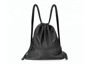Best Mesh Nylon Custom Drawstring Backpack Polyester Black Cinch Sack wholesale
