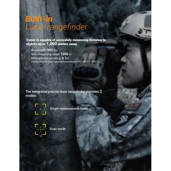 Tactical Smooth Zoom Handheld Thermal Camera With 35mm Lens