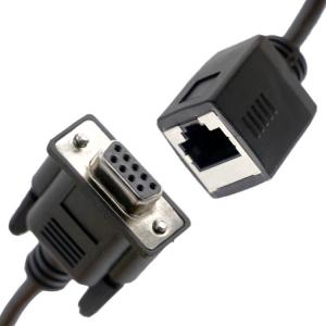 Best DB9 Female RS232 Serial To RJ45 Female Socket Cable wholesale