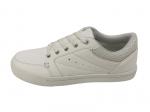 White color skate shoe new design for men size faux leather upper TPR outsole