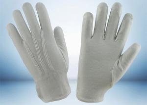 Best Single Elastic Line Mens White Cotton Gloves Breathable For Laboratory Workers wholesale
