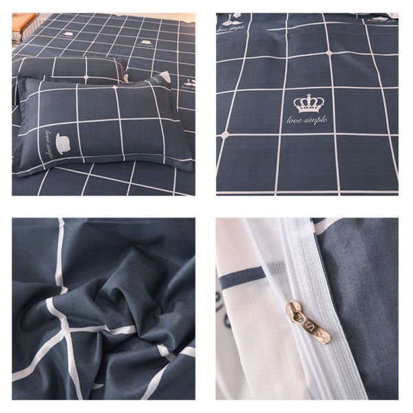 Polyester Bedding Set in Customized Color with Flat Sheet Duvet Cover and Pillowcase