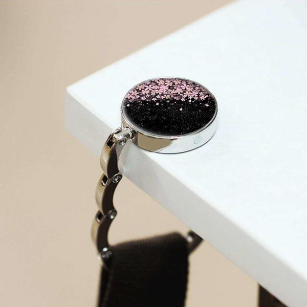 Cheap Cherry Flowers Bag Hanger Hook Handbag Table Hook Foldable For Table for sale