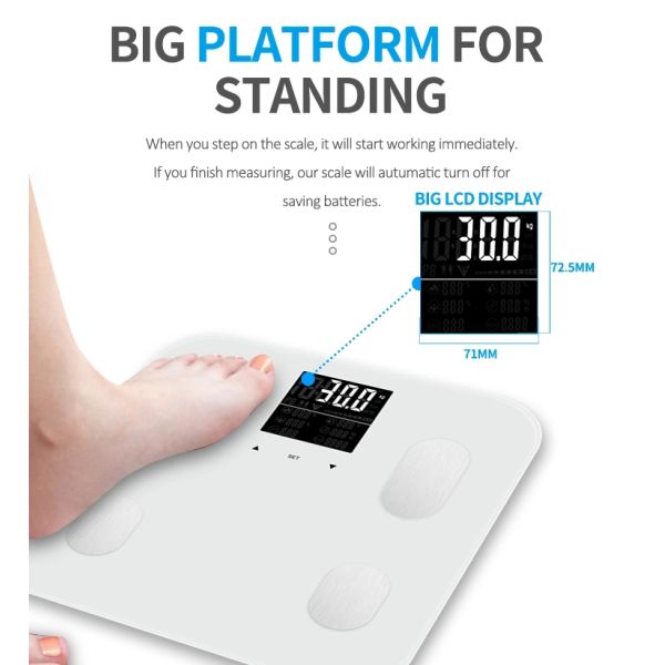 Digital Bathroom Scale Electronic Body Fat Analyser Scale Digital Body-fat Scale