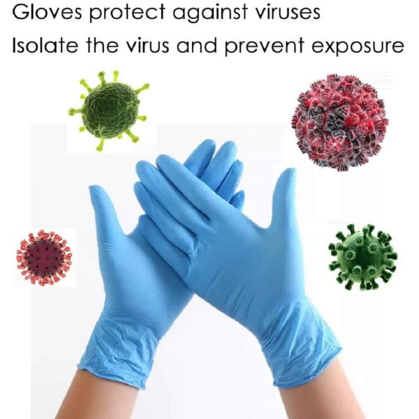 Nitrile Disposable Protective Gloves Hand Protection With ESD Polyester Stripe