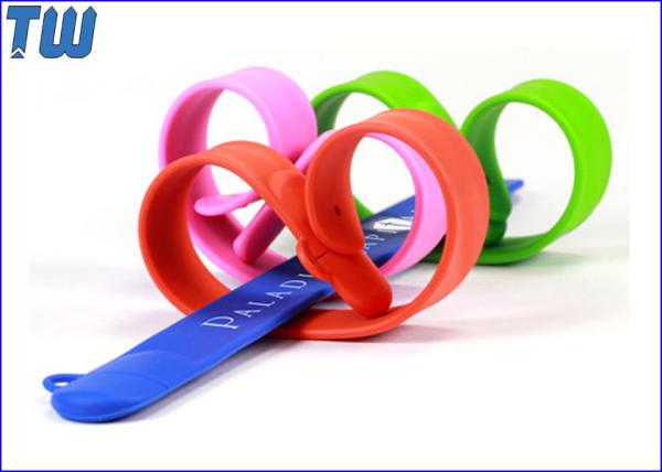 Cheap Bulk Cheap Silicon Clap Wristband 4GB USB Memory Stick Thumbdrive for sale