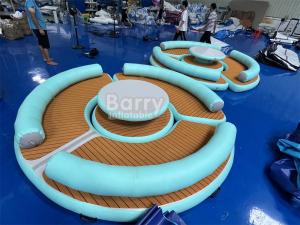 China Water Entertainment Customized Color Blow Up Dock Inflatable Pontoon Raft For Rivers on sale