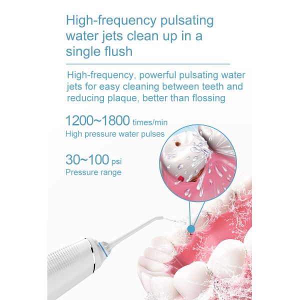 Nicefeel Smart Dental Water Flosser IPX7 With 1400mAh Battery