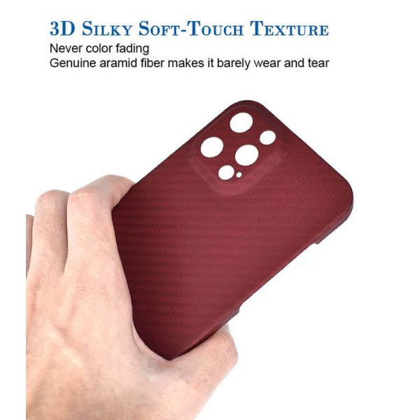 Red Color Camera Full Protection Aramid Case SGS For iPhone 12 Pro Max