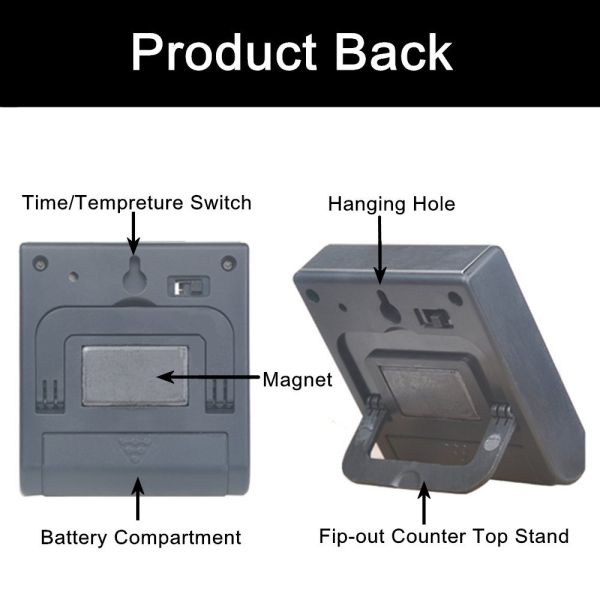 Stainless Steel BBQ Meat Instant Read Thermometer With Large LCD Display