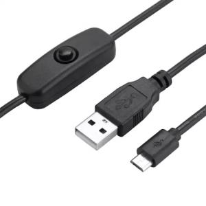 China OEM ODM Micro USB Cable , USB Charging Cord 3.3ft With ON OFF Switch on sale
