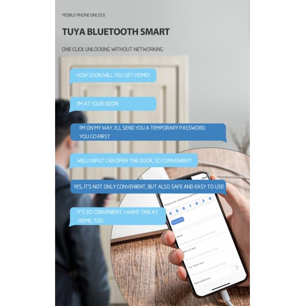 Multifunctional Wifi Smart Door Lock / Keypad Electronic Door Lock With Key