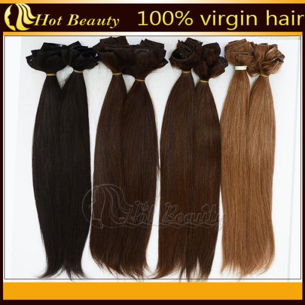 Cheap Personalized Straight Black Human Real Hair Clip In Hair Extensions silky and soft hair for sale
