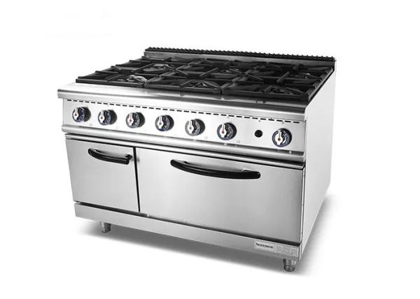 Cheap 6 Burner 35.8kw 1200mm Stainless Steel Cooking Equipment for sale