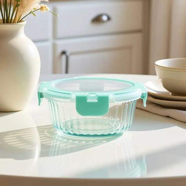 Borosilicate Glass Food Container with Airtight Cool Lock Lid