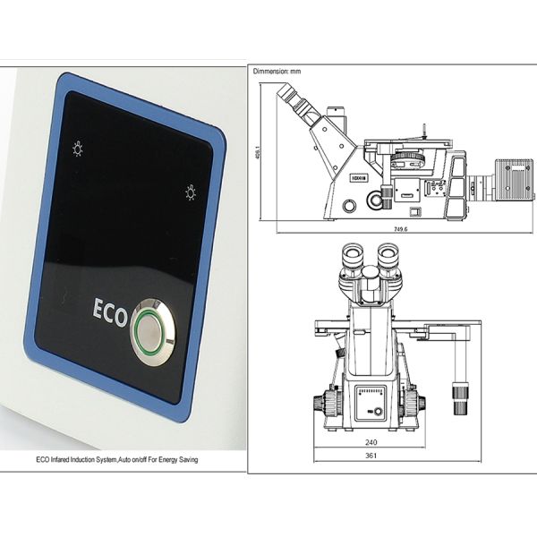 Precision Digital Metallurgical Microscope 50X - 500X Magnification For Research A13.0912-A