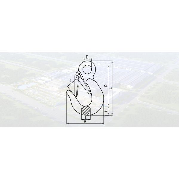 SLR117-ALLOY EYE HOOK WITHL ATCH