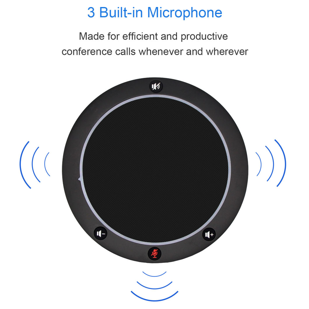 Factory Price Omnidirectional USB Conference Microphone for Skype Desktop Computer Mic Speaker Speakerphone 360d Audio Pickup