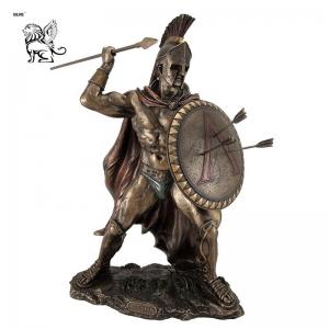 Best Spartan Warrior Sculpture Bronze Garden Statues Life Size Metal Craft wholesale