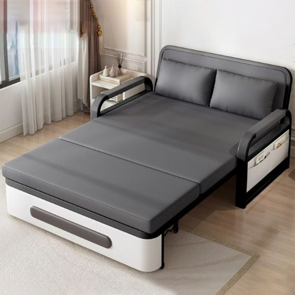 New Design Grey Modern Style Furniture Murphy Bed with Sofa Folding Sofa Bed 2 Seater Fabric Sponge Living Room Sofa Beds