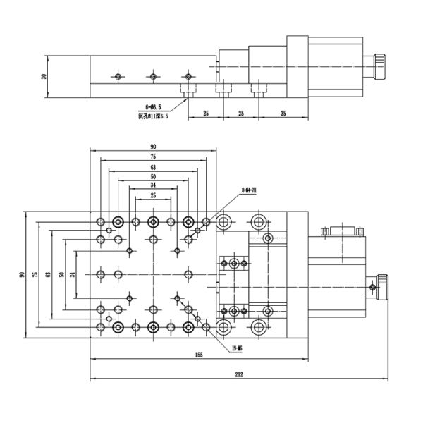 Miniature XYZ Displacement Motorized Linear Stage Grinding Lead Screw