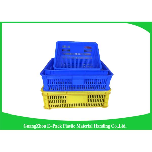 Health Mesh Plastic Food Crates Food Grade Convenience Stores Easy Stacking