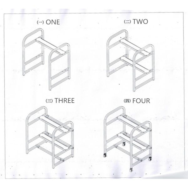 Storage Cart SMT Feeder Trolley Aluminum Alloy SS Matieral For Yamaha YV Machine