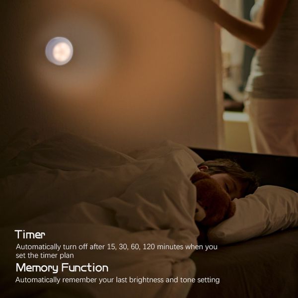 Warm White white ultra thin Wireless led puck light