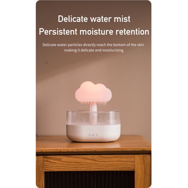HOMEFISH Rain Drop Aromatherapy Machine With Colorful Gradient Atmosphere Light for Stress Relieving