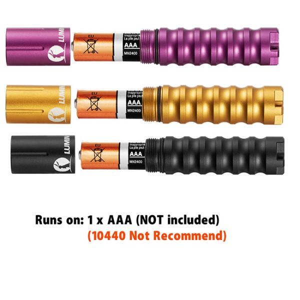 Waterproof Lumintop Worm Brass Flashlight AAA Battery Powered Rose Gold Color