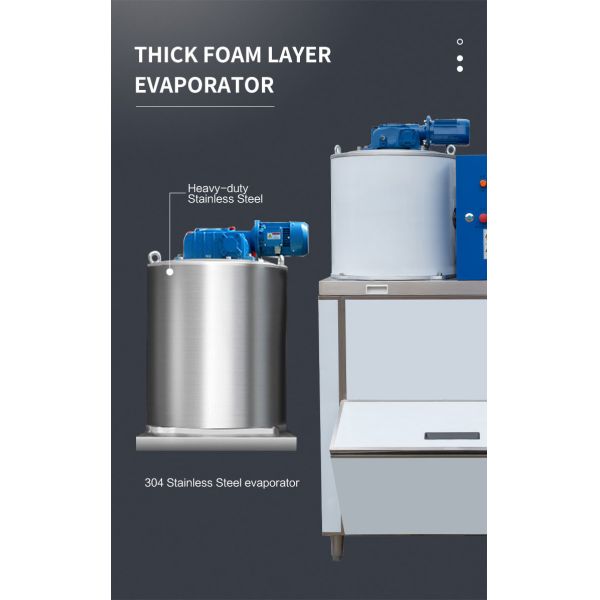 Automatic Flake Ice Machine Commercial 1 Ton/24h Snow Flake Ice Maker For Seafood Fresh Keeping
